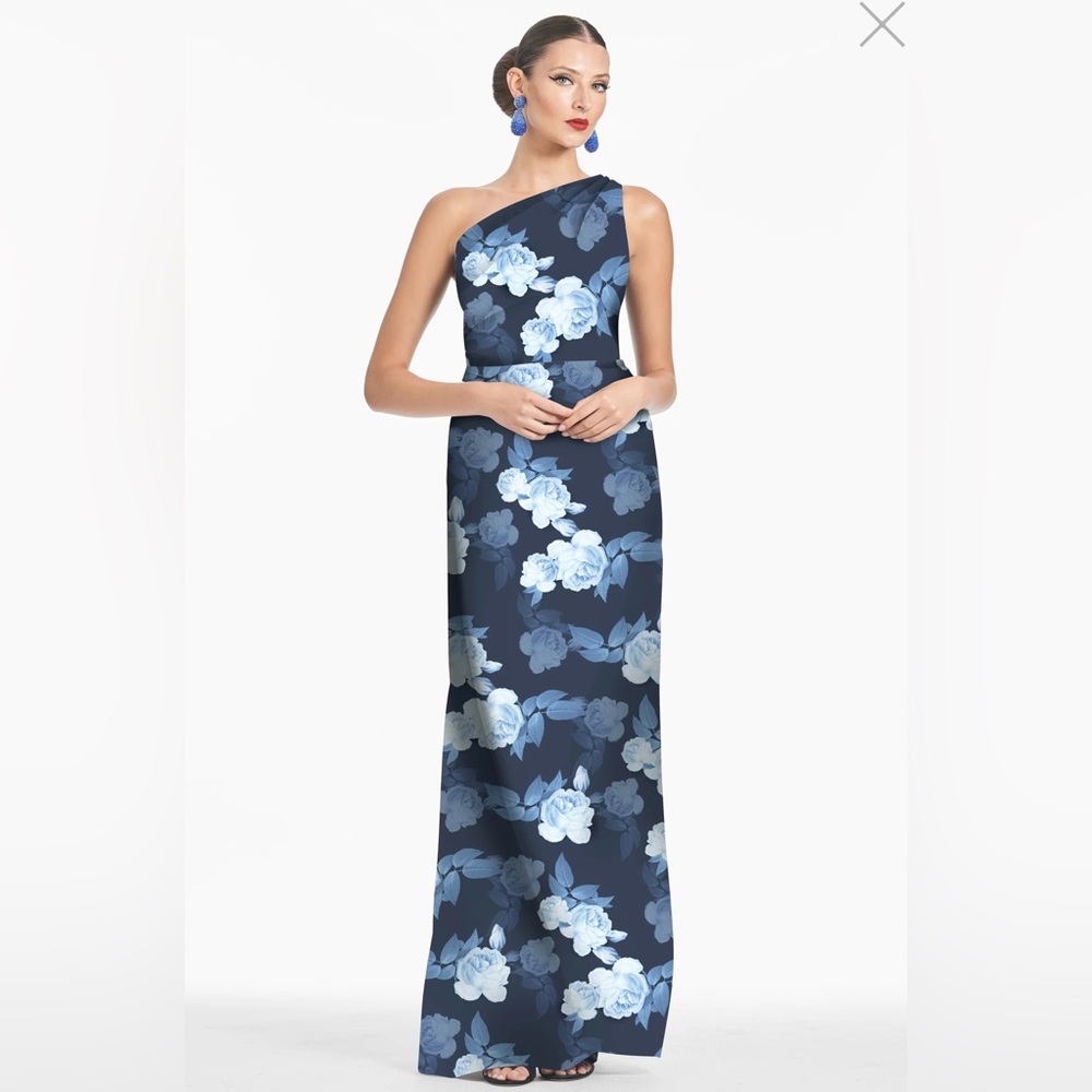 Sachin & Babi Delancy Gown, Size- 2, Midnight Glacial Rose